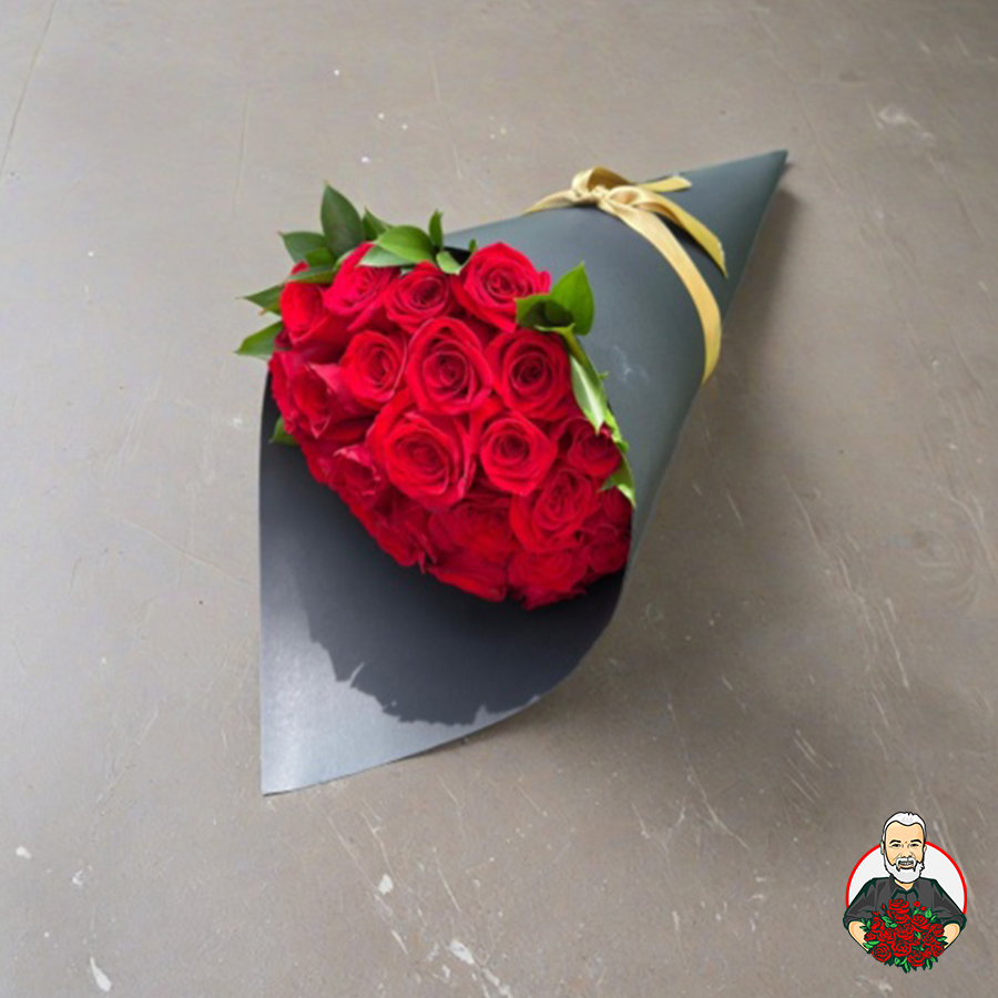 Cono de Rosas Rojas