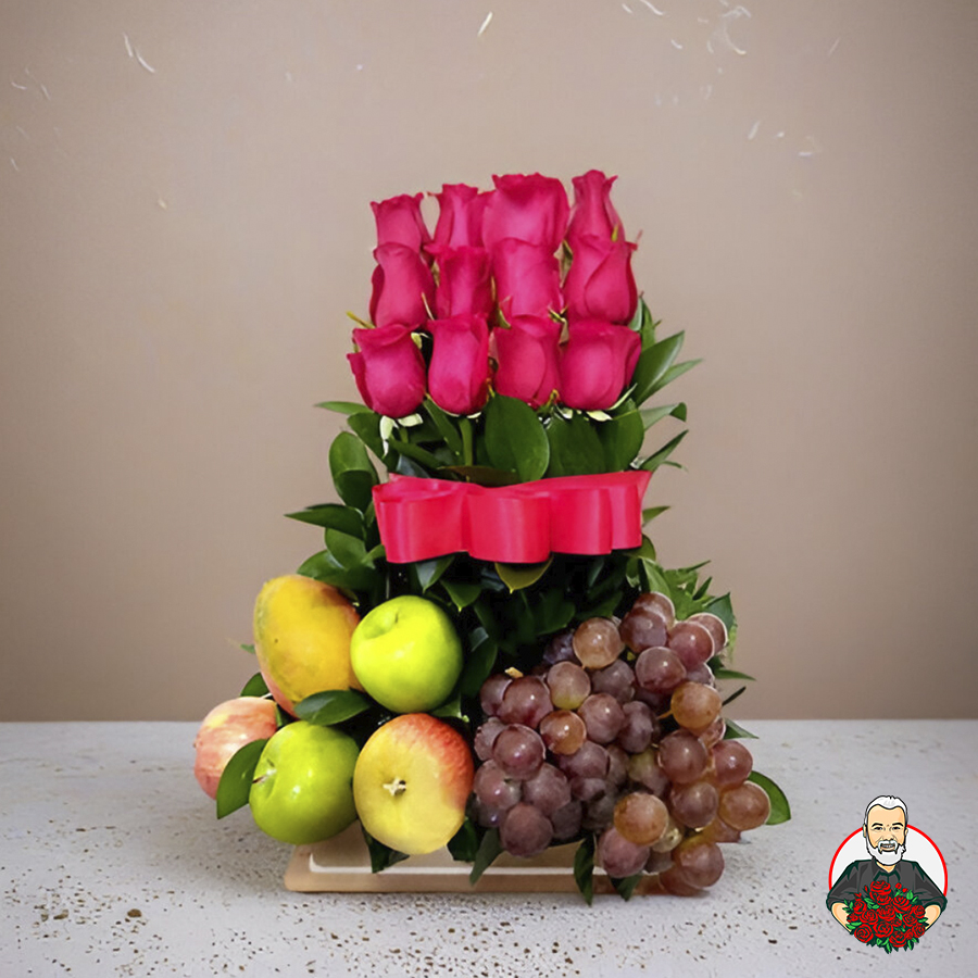 Frutero con Rosas Rojas