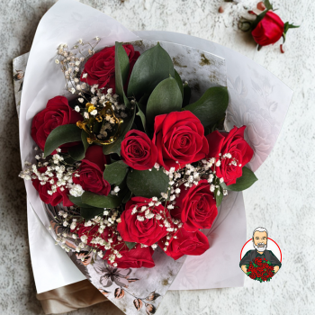 Bouquet con Docena de Rosas