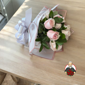 Bouquet con Rosas Rosadas