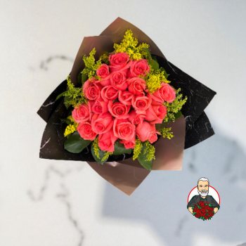 Bouquet con Rosas Salm&oacute;n