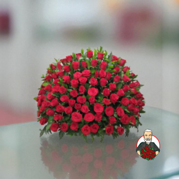 Ramo en Abanico con Rosas