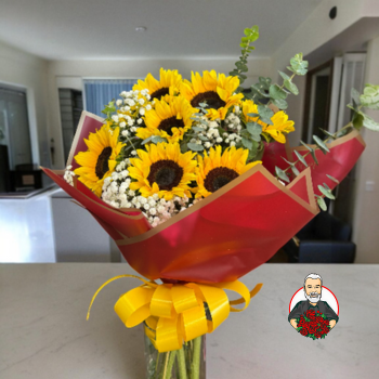 Bouquet con 10 Girasoles